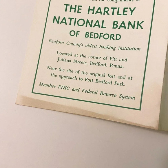 Vintage 1958 Fort Bedford Park and Museum Pennsylvania Travel Brochure Souvenir - Picture 9 of 10